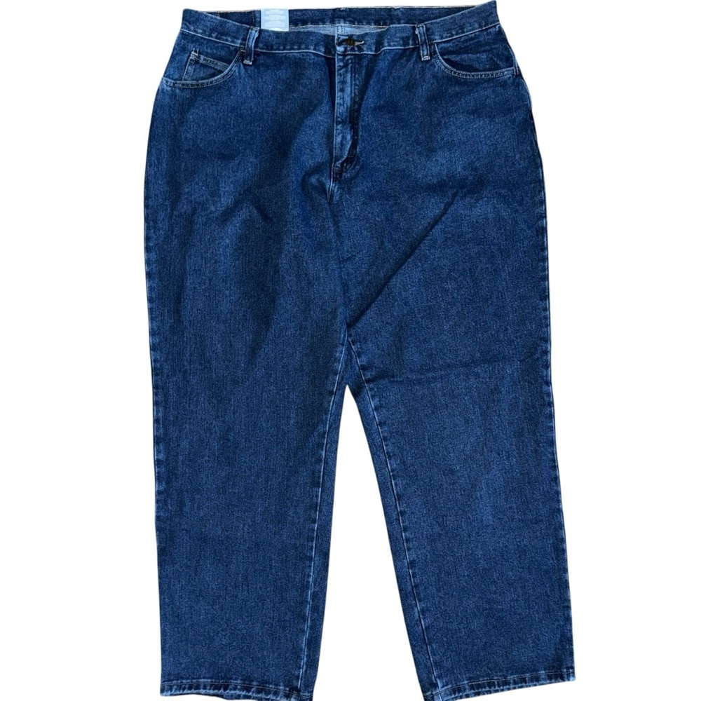 Wrangler Blues Relaxed Fit Jeans Womens 22x32 Dark Wash High Rise Denim Plus NWT